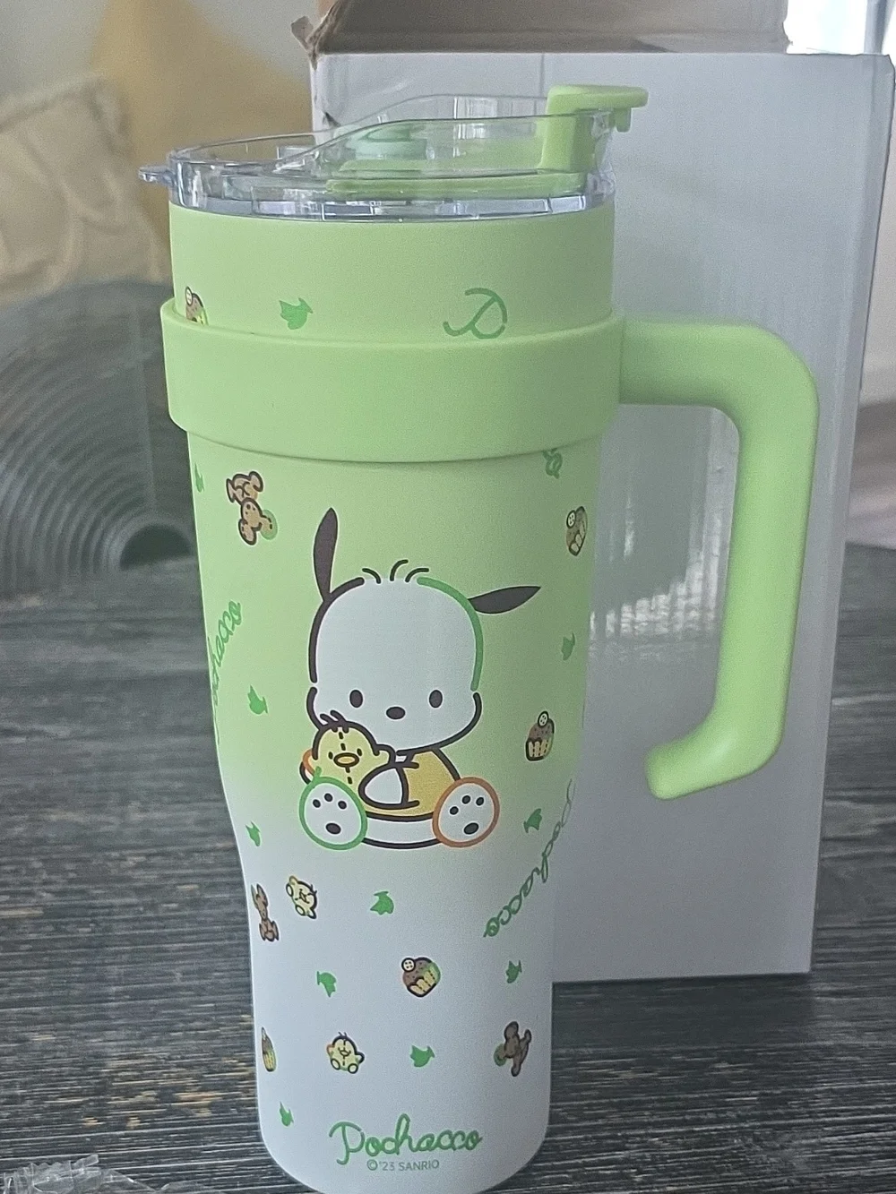 Sanrio Pochacco Green Kids Travel Mug with Handle